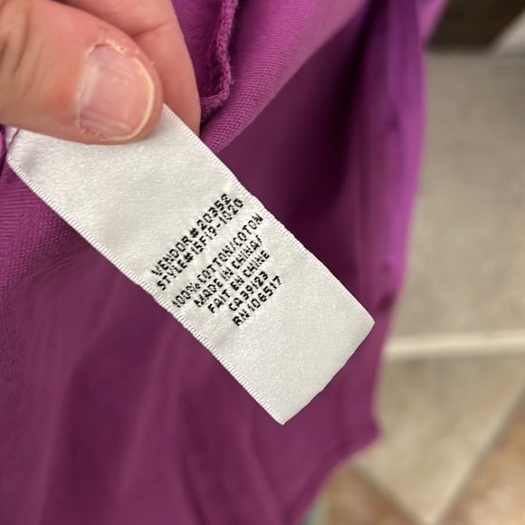 Northern Reflections Natural 100% Cotton Purple Blouse - Picture 4 of 6